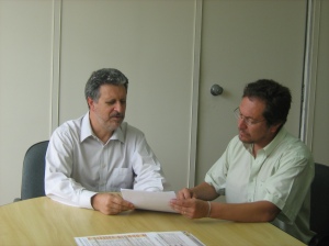 Delegado Federal do MDA, Nilton Pinho de Bem e Diretor Glauber Lima